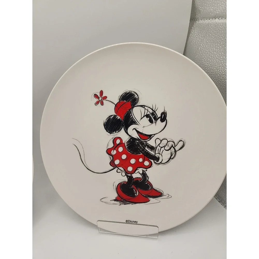 Disney Minnie & Mickey Kissing Dinner Plate Plus Minnie Dinner Plate